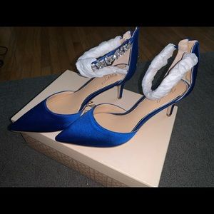 Badgley Mischka royal blue heels